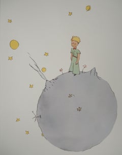 The Little Prince on the Asteroid - Lithograph