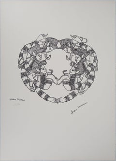 Motivos indios - Litografía firmada