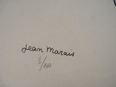 Jean Cocteau and I, Signed Lithograph