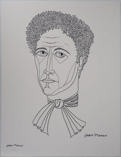 Porträt von Jean Cocteau – signierte Lithografie