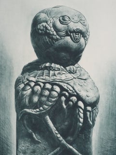 Og des octopi (bronze green), Engraving