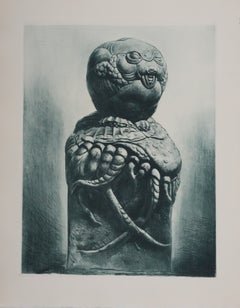 Og des octopi (bronze green), Engraving