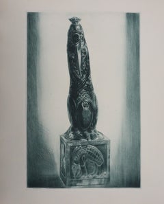 The Black Beast (bronze green), Engraving