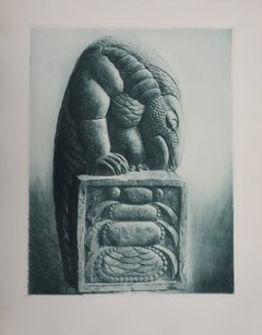 Il formichiere (verde bronzo), incisione