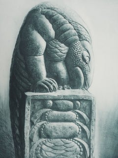 Il formichiere (verde bronzo), incisione