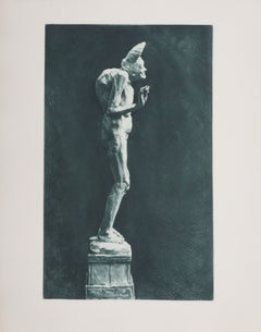 "La padrona di casa" (verde bronzo), incisione
