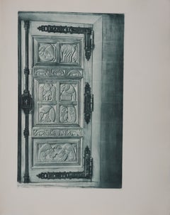 Monumental Gates II (verde bronzo), incisione