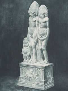La familia (verde bronce), grabado