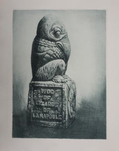 Lizard Wog (bronze green), Engraving