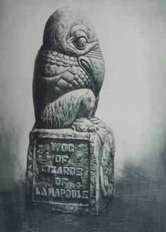 Lizard Wog (bronze green), Engraving