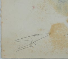 Cavalier - Gouache originale sur papier