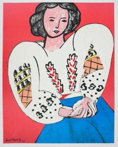 Rumänische Bluse – signierte Lithografie