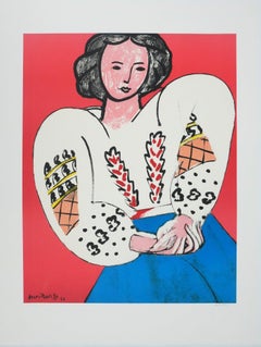 Rumänische Bluse – signierte Lithografie