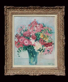 Ramo de flores - Cuadro al óleo original firmado - 1952