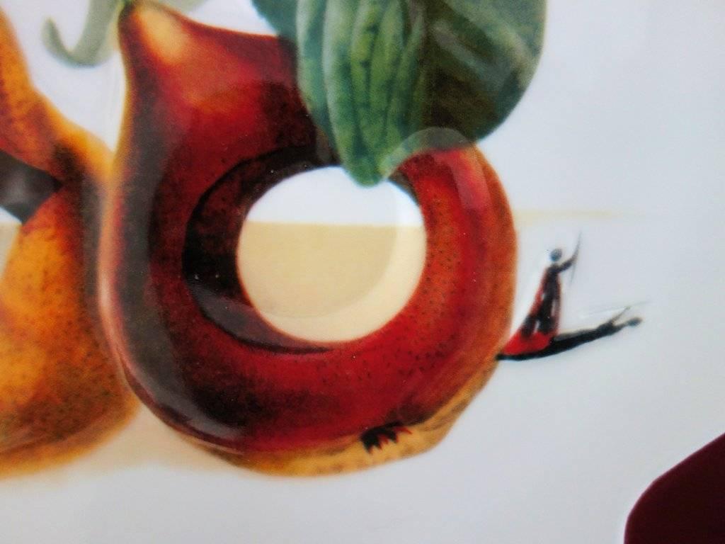 Salvador DALI (after)
Flordali : Hole Fruits with Rhinoceros

Tall porcelain dish
Enterley handcrafted in Royal Limoges workshop (master porcelain designer since 1798) ; Bordeaux red finish.
Signed in the pattern
Limited edition of 1000 numbered