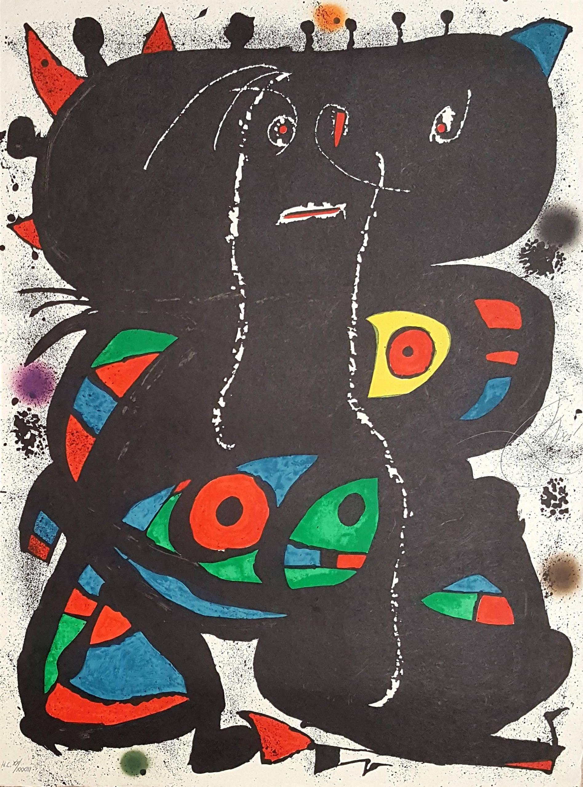 Joan Miró Abstract Print – Tribute To The Nobel Prize – Originallithographie, handsigniert und nummeriert