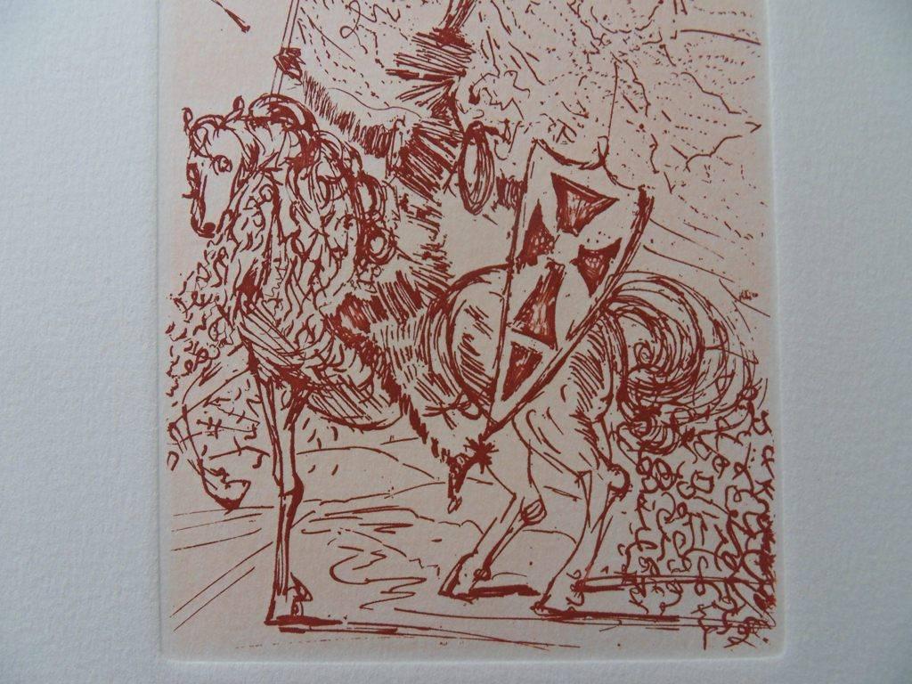 Salvador Dali (1904-1989) 
Cinq portraits Espagnols : El Cid (1966) 

Etching on vellum paper 
original etching, second edition, plate signed (as issued)
Size : 15 x 11" (38 x 28 cm) 
References : Michler & Lopsinger 148e & Field 65-7A