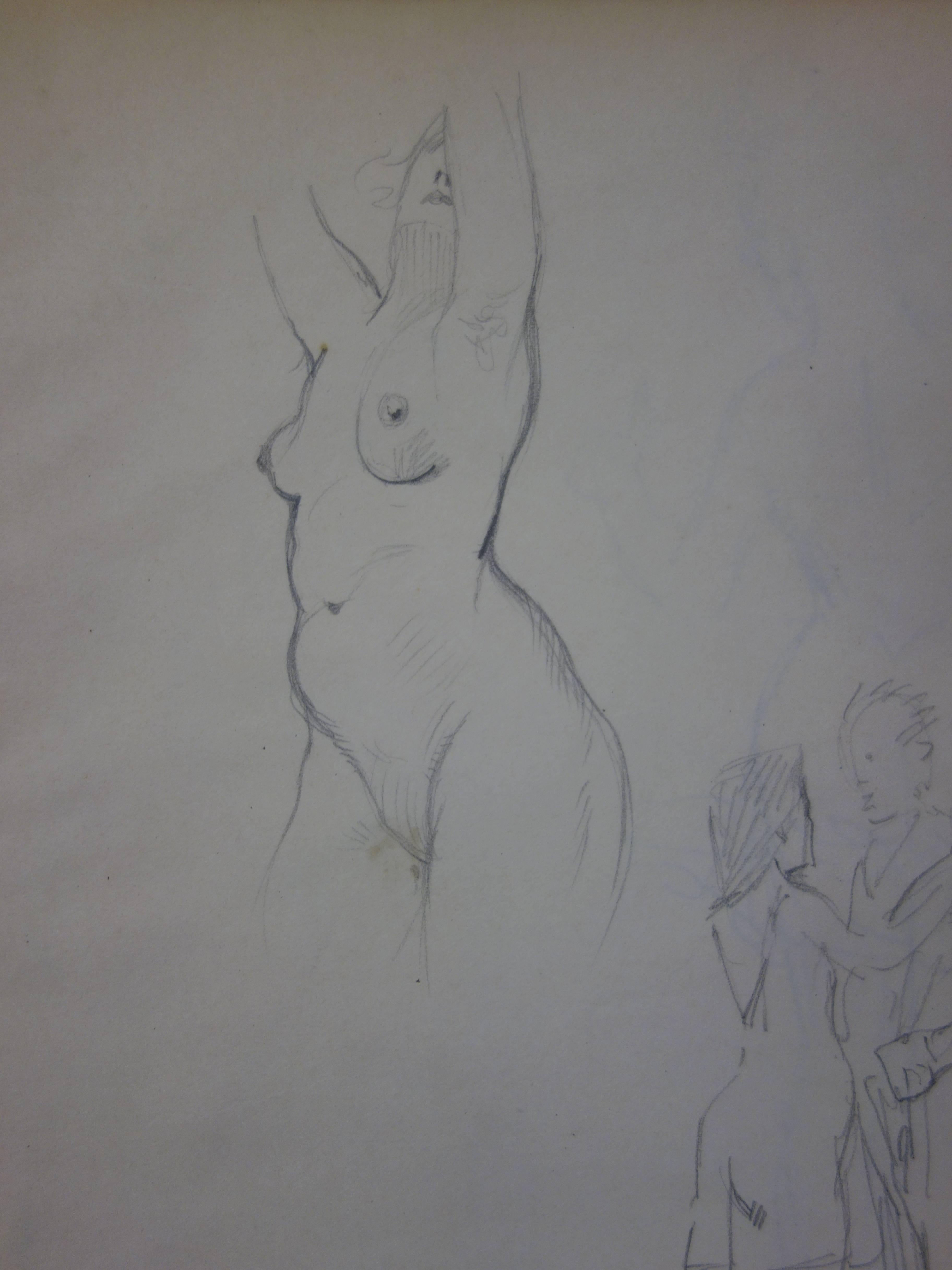 nude couple drawings