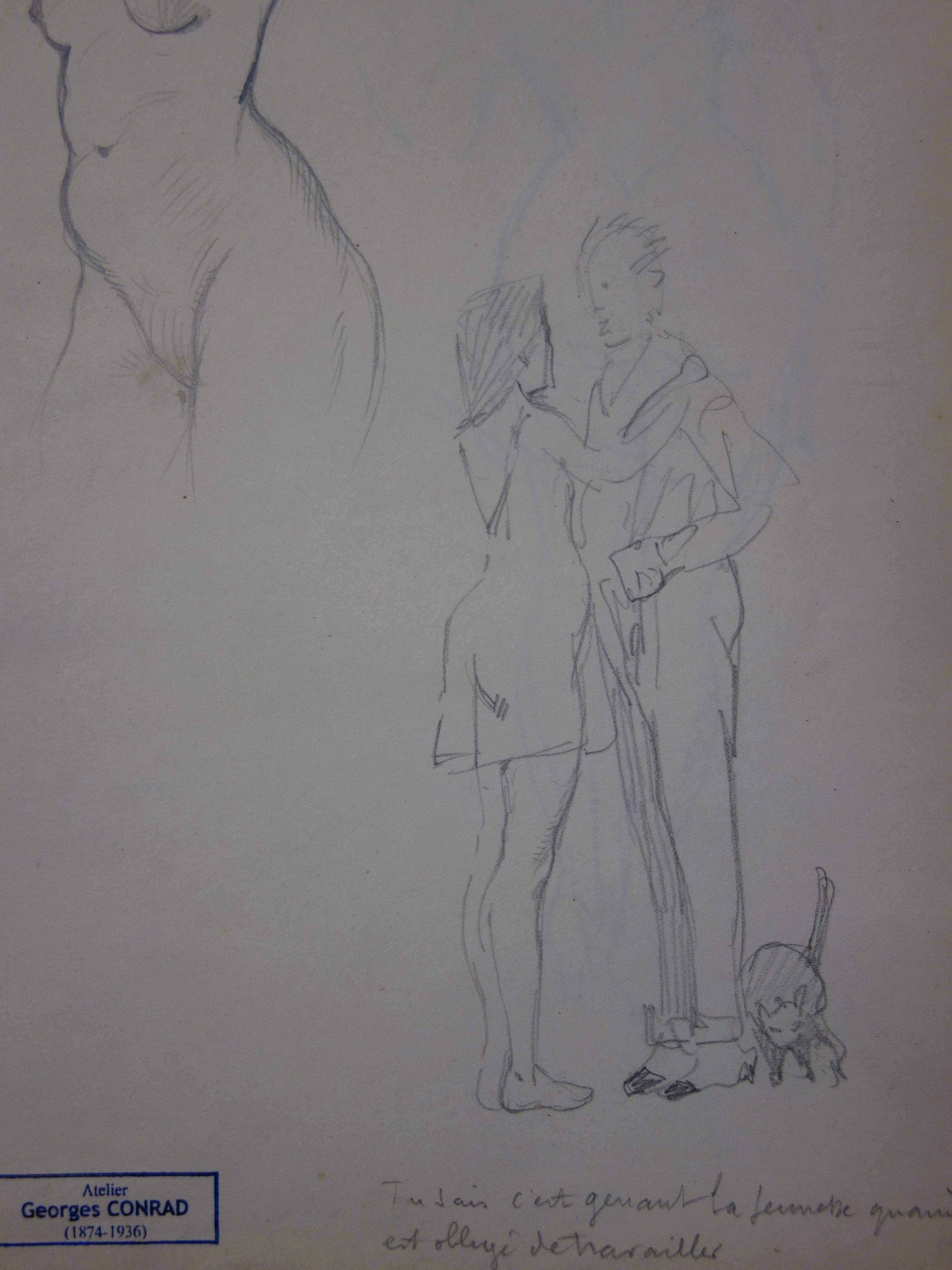 nude couple sketches