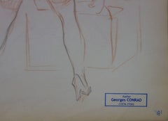 Scene of Venetian evenings during the Carnival - Ink drawing - circa 1916