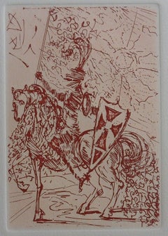 Cinq portraits Espagnols : El Cid - Original etching, 1966