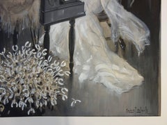 Piano Lesson on a Snowing Day - Original handsigned watercolor - 1930