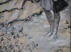 A Galant Welcome - Original handsigned watercolor - 1930