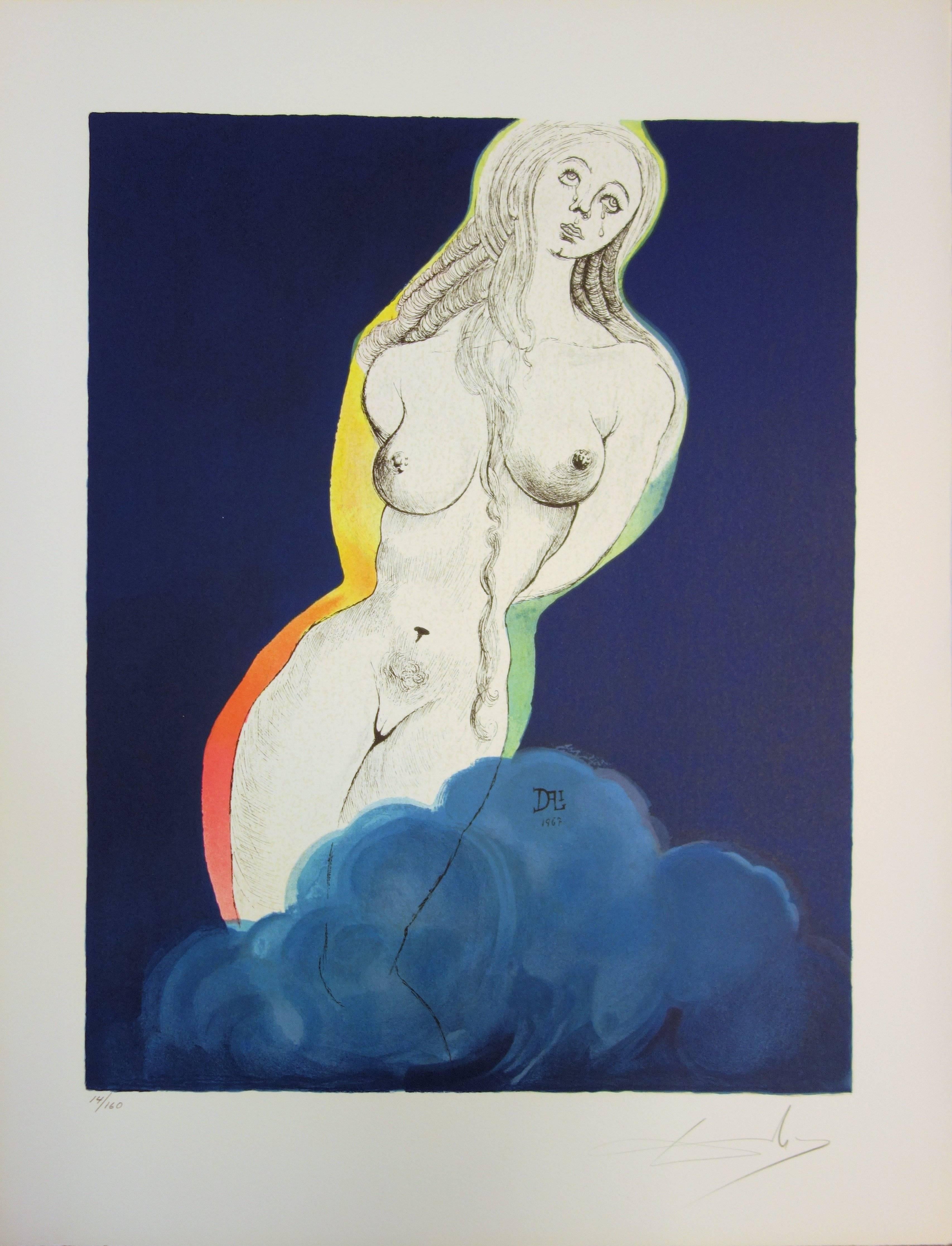 Salvador Dalí Figurative Print - Sade : Protect her from Fortune's Mistakes - Handsigned lithograph