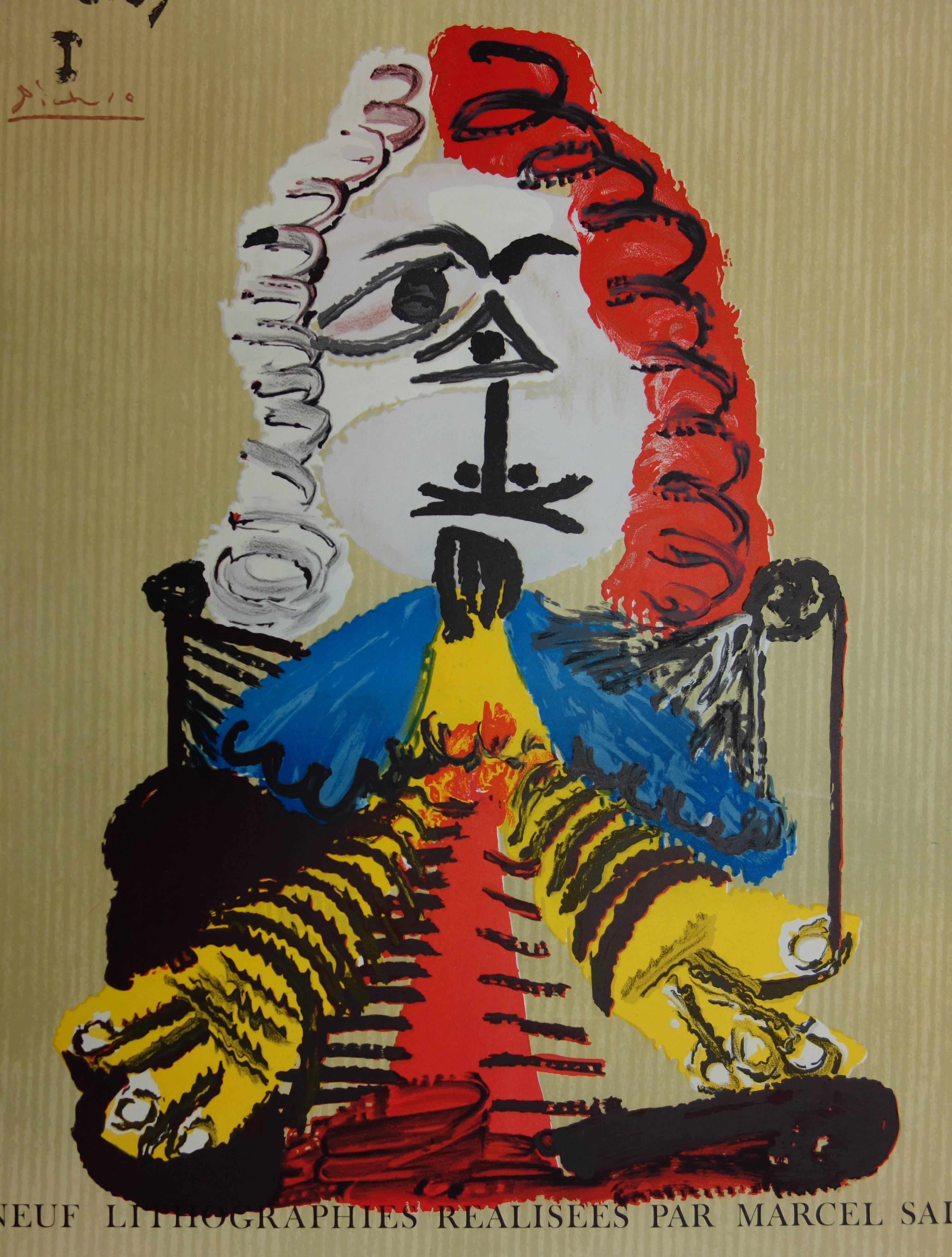Ritratti immaginari : Uomo elegante - Litografia - 1971 - Print Cubismo di (after) Pablo Picasso