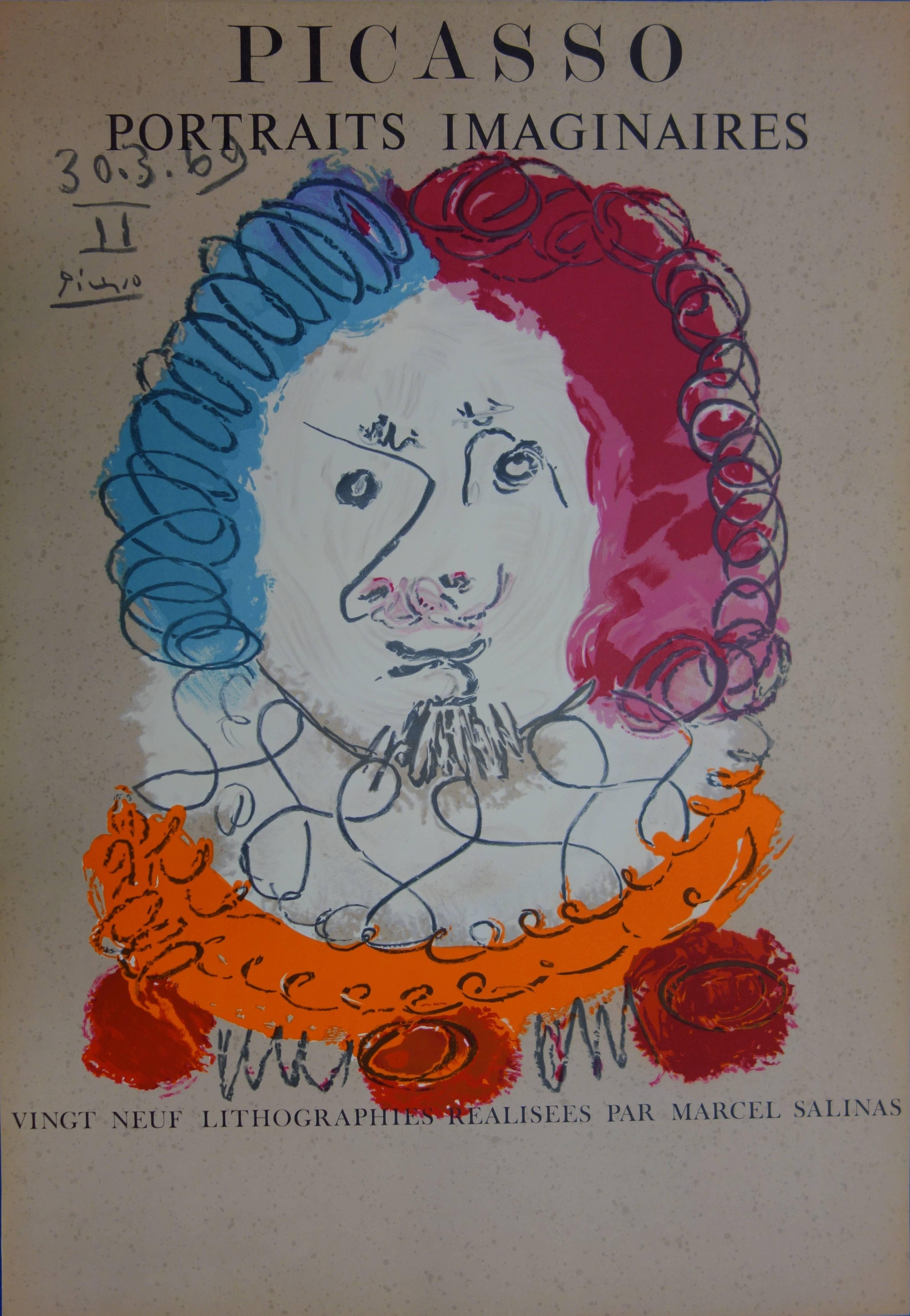 Imaginary Portraits : The King - Lithograph - 1971