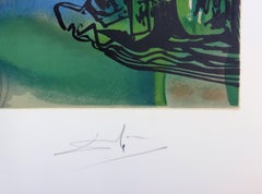 Marquis de Sade : Damis's Dilemma - Original handsigned lithograph