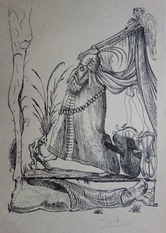 Pantagruel : Plate 25 - The Old King - Original handsigned lithograph