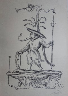 Pantagruel : Plate 8 - The Elephant Man - Original handsigned lithograph