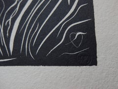 Dancer - Original linocut - Signed with the artist blind stamp - 1943