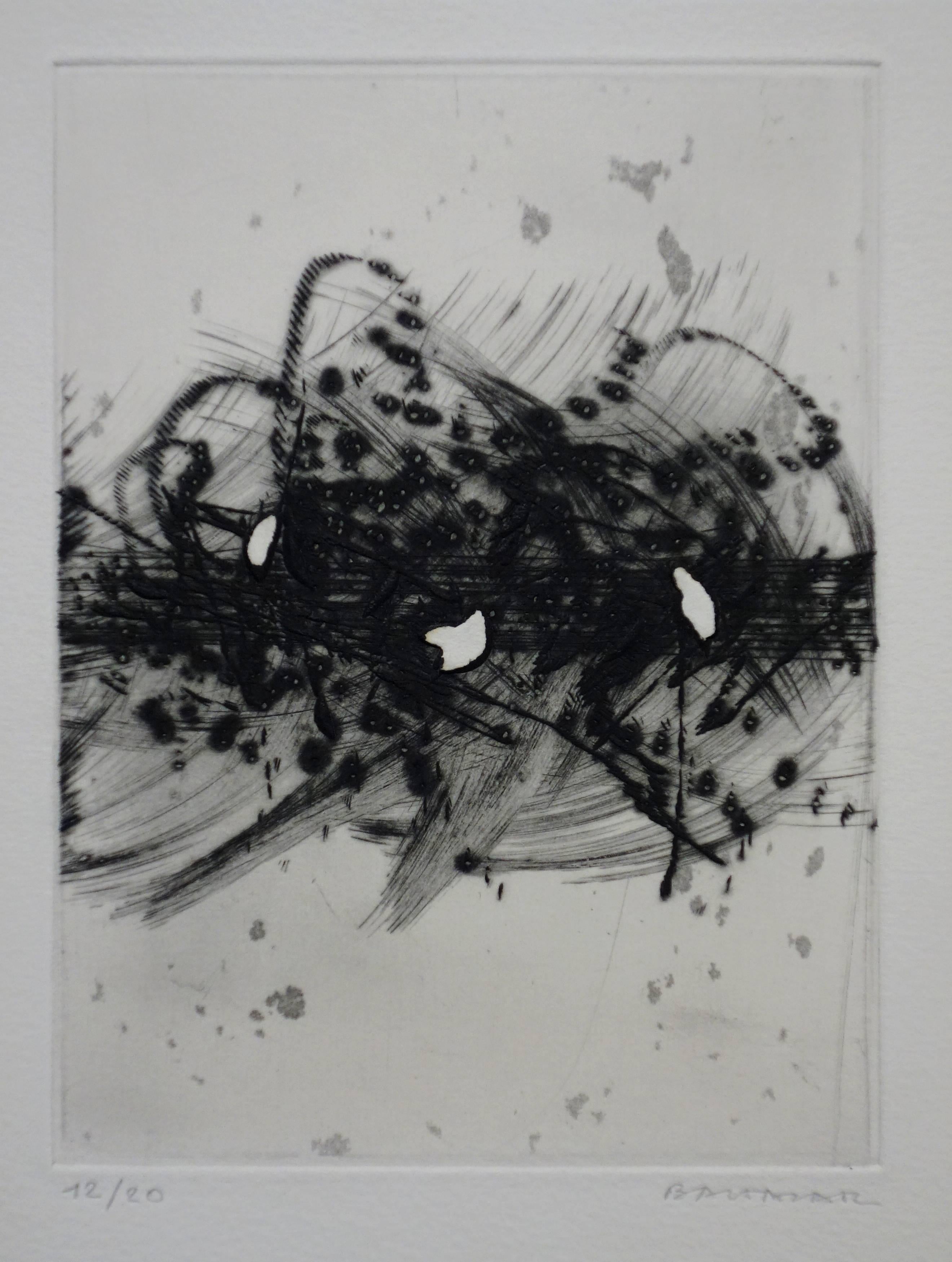 Storm - Original etching - Handsigned - Print by Julius Baltazar