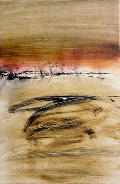 Desierto - Pintura original sobre papel - Firmado a mano
