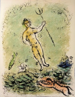 Odyssey : Poseidon, God of the Seas - Original lithograph - Mourlot #804