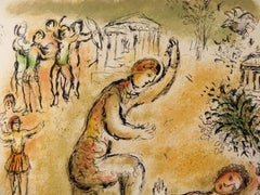 Odyssey : Fight of Odysseus and Iros - Original lithograph - Mourlot 1975