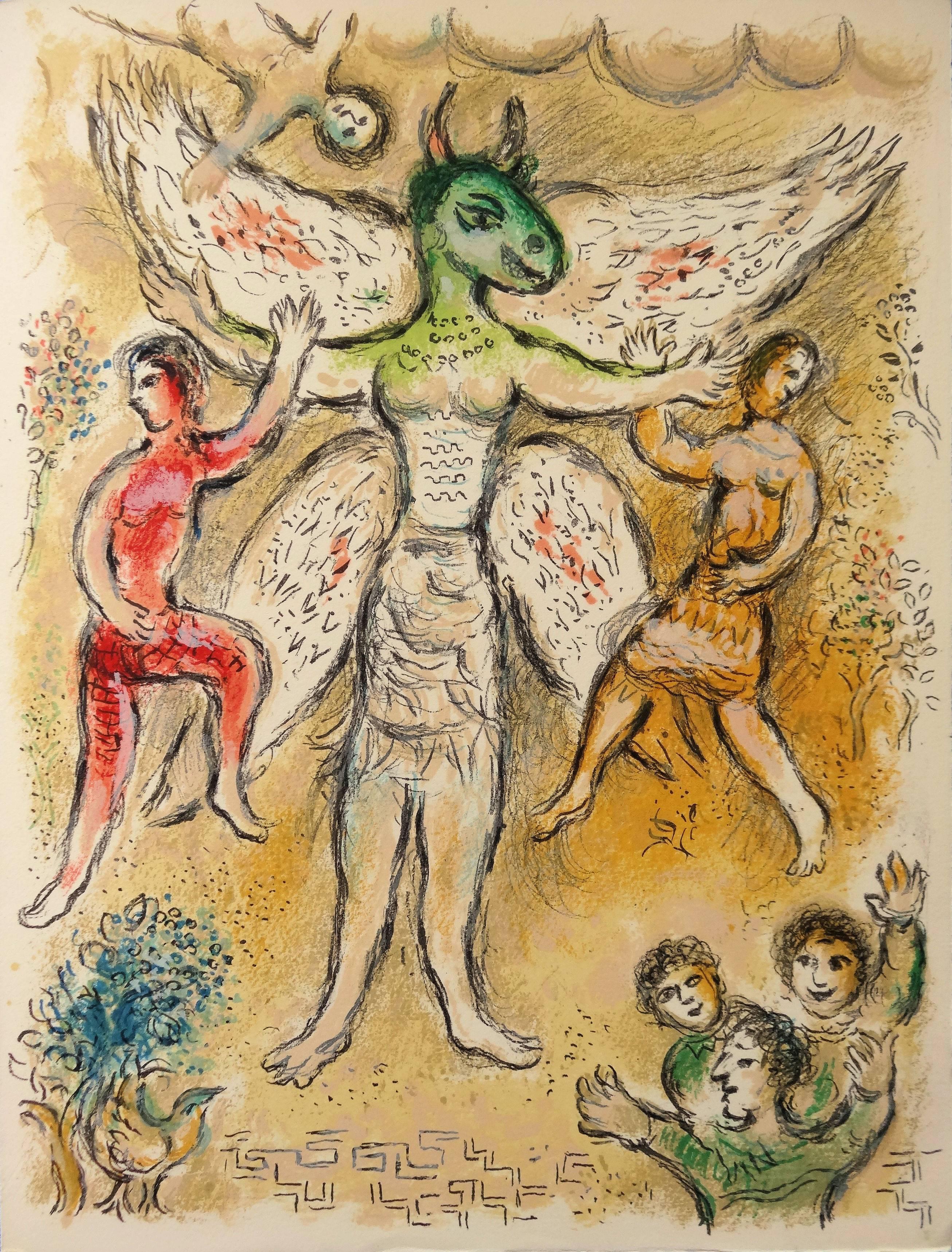 Marc Chagall Figurative Print - Odyssey : Eupithes - Original lithograph - Mourlot 1975