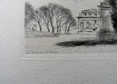 Sculptures in Paris - Original etching, 1943