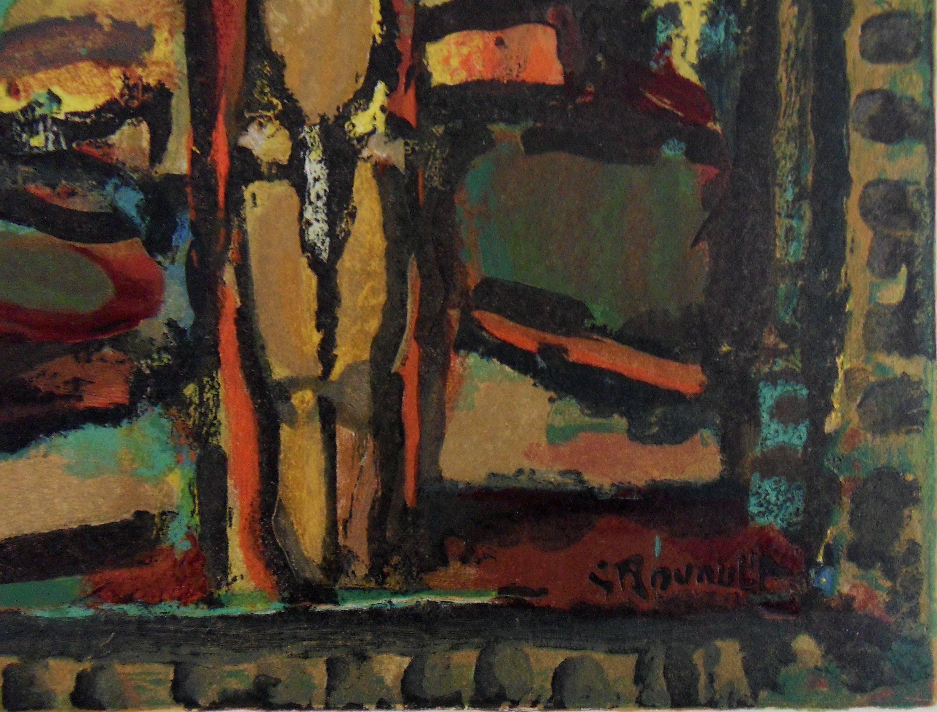 Crucifixion - woodcut - Print by Georges Rouault