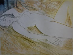 Reclining Nude - Original handsigned etching - 50ex