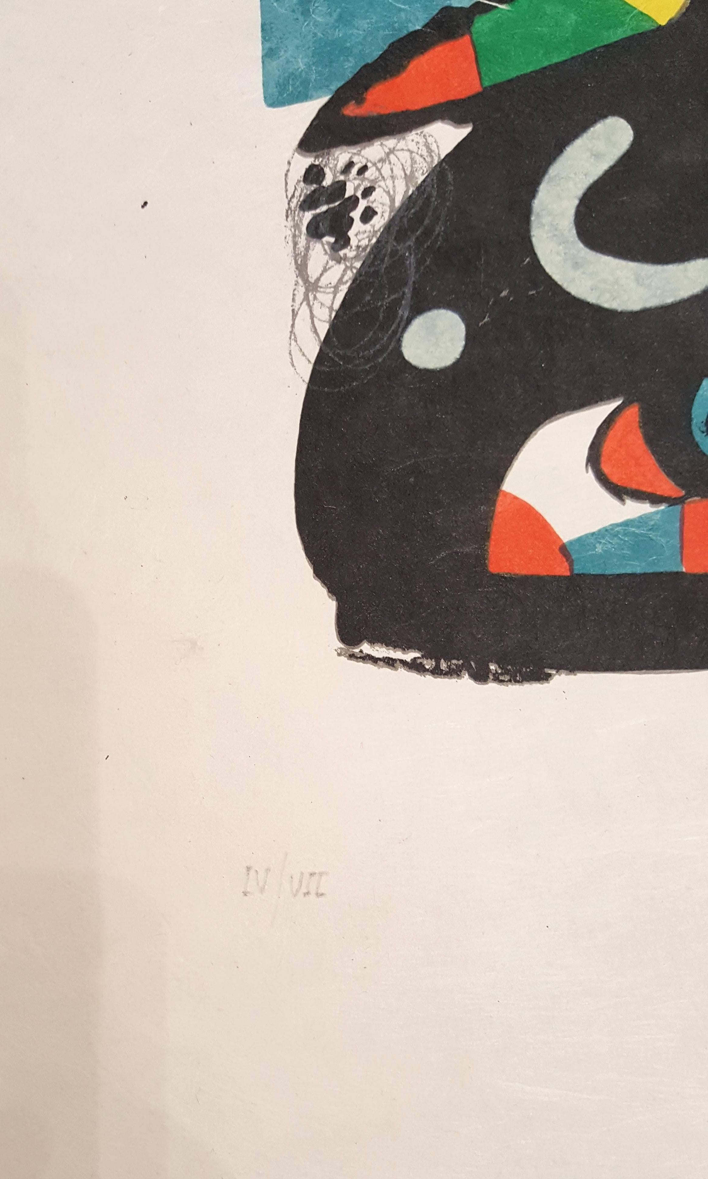 Joan MIRO
Melody Acid

Original lithograph, 1980
Handsigned in pencil by the artist
Edition of 38 copies, here one of the 7 copies numbered in roman numerals.
On Japan paper, size 21 x 16 cm (c. 8,3 x 6,3 in)
Very good condition

REFERENCE : Catalog