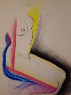 Pot Art Nude - Original signed charcoals drawing