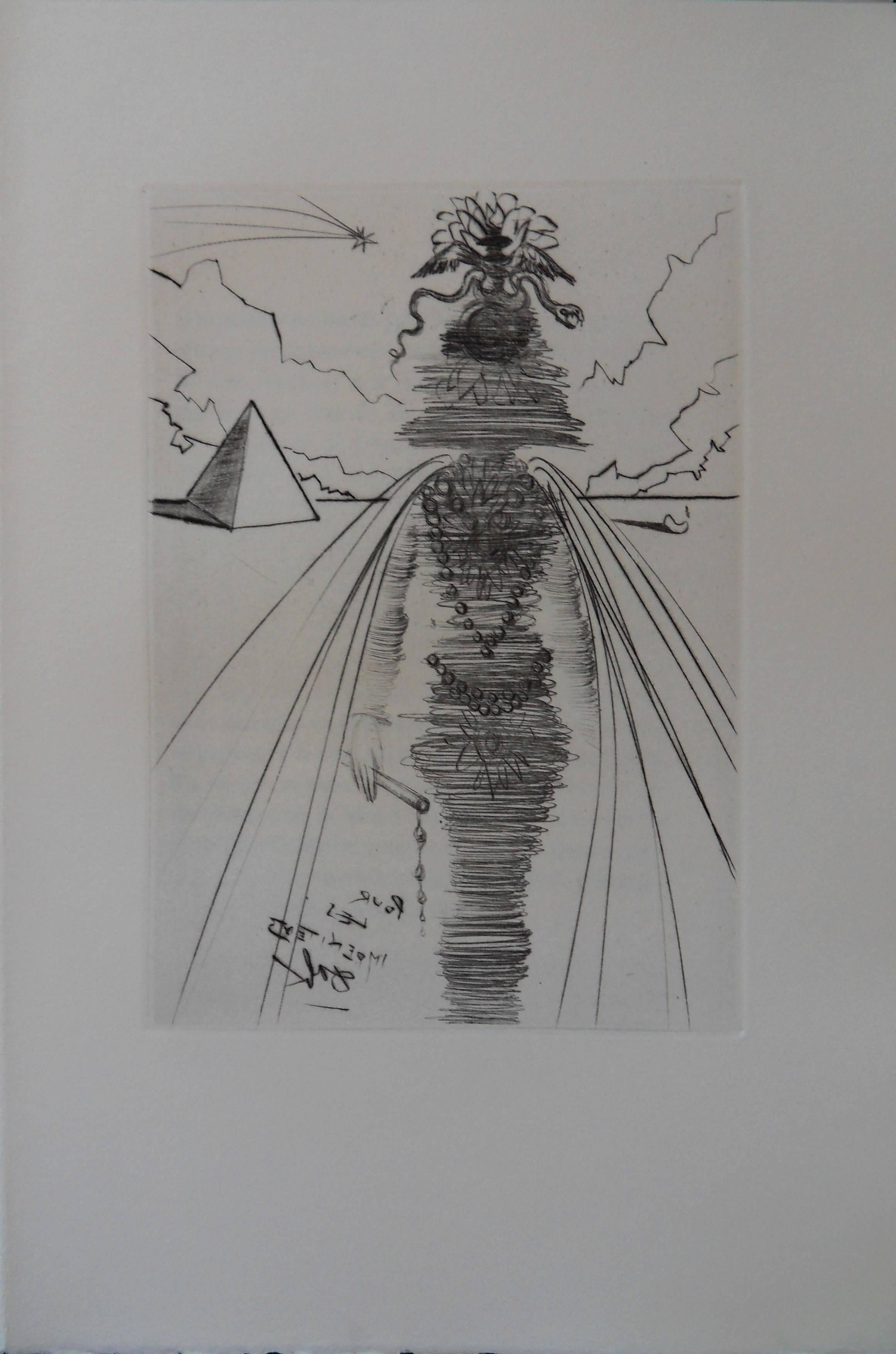 Salvador Dalí Figurative Print - Cleopatra, Queen of Egypt - Original Etching - 120 copies