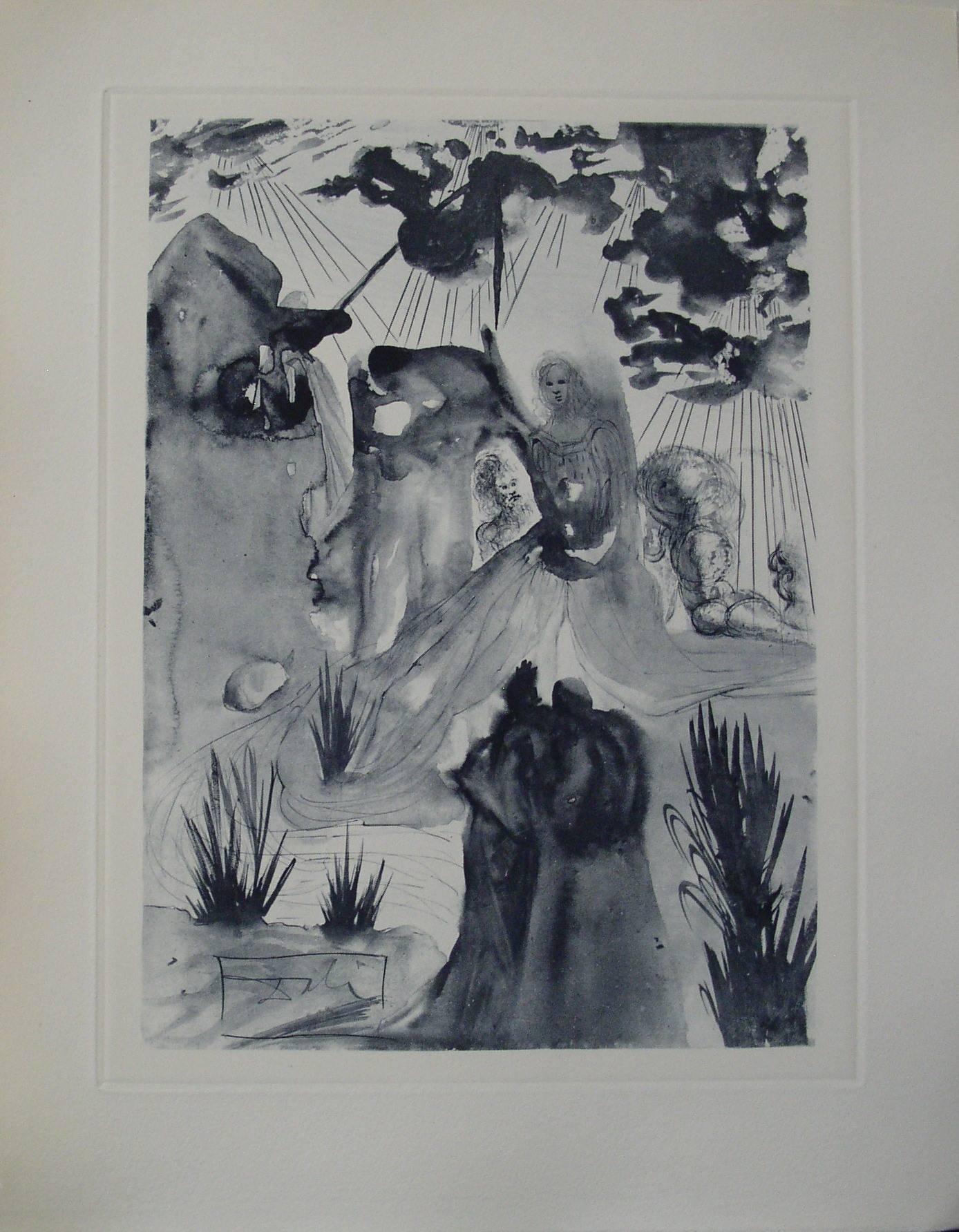 Salvador Dalí Figurative Print - La divine forêt - Engraving - 150 copies