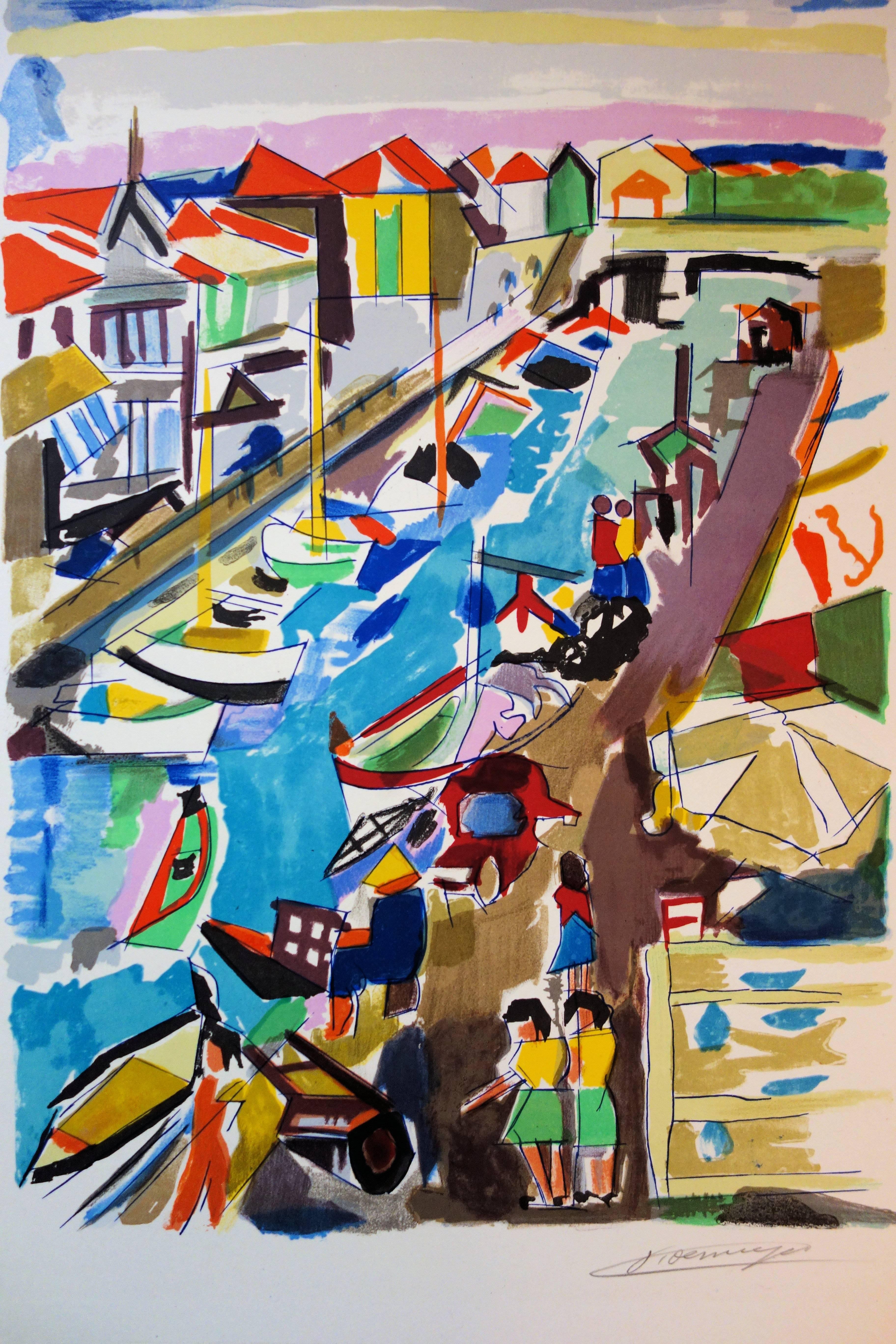 Francois DESNOYER
Brittain Small Harbour, 1965

Original lithograph
Handsigned in pencil
On Japan paper
45 x 33 cm (c. 18 x 13