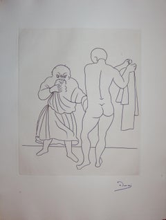 The Examination - Original etching - 1951