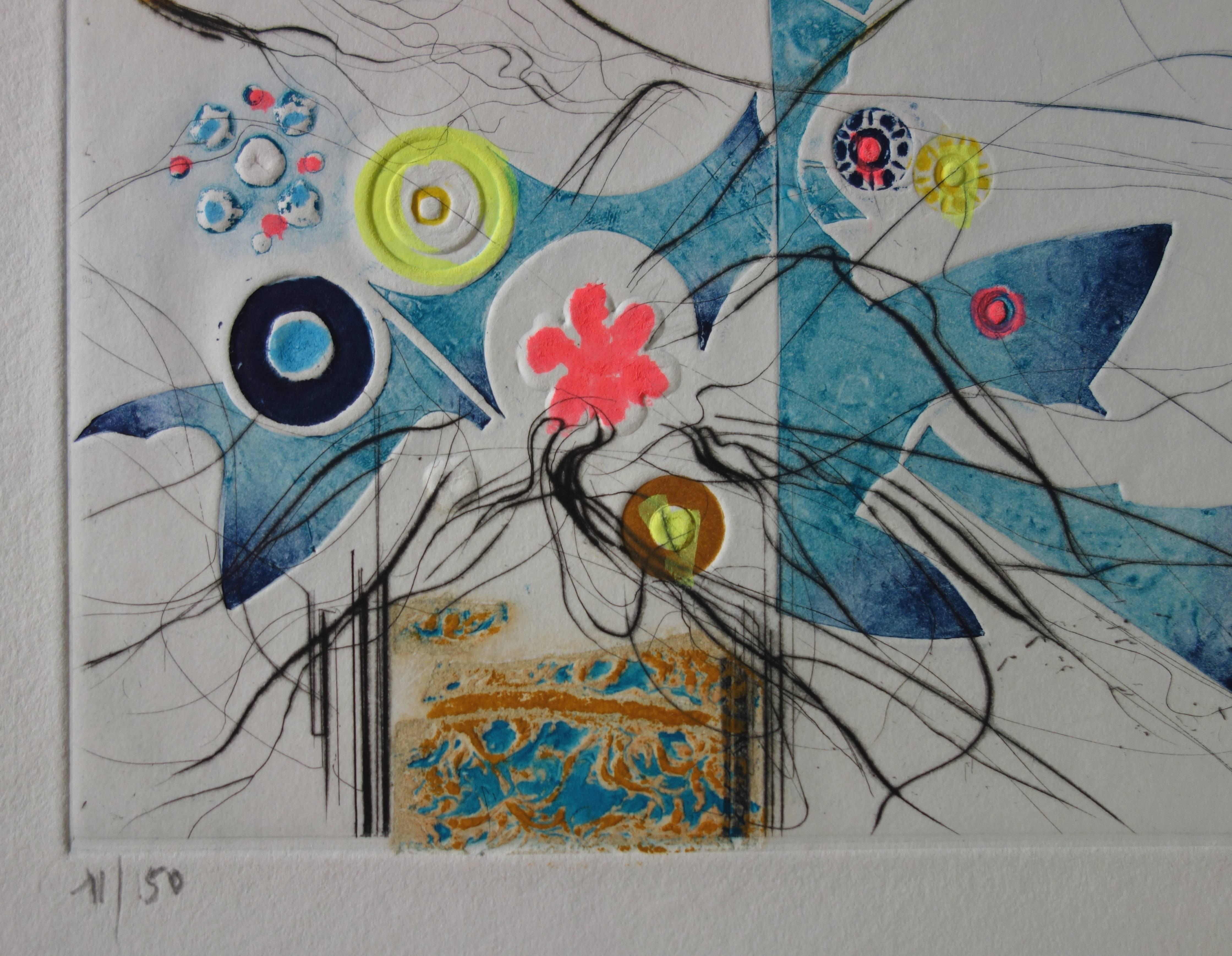 Jean-Baptiste VALADIE
Flowers of Utopia

Original etching and aquatint
Handsigned in pencil
Limited /50 copies
On vellum 50 x 66 cm (c. 20 x 26 in)

Excellent condition