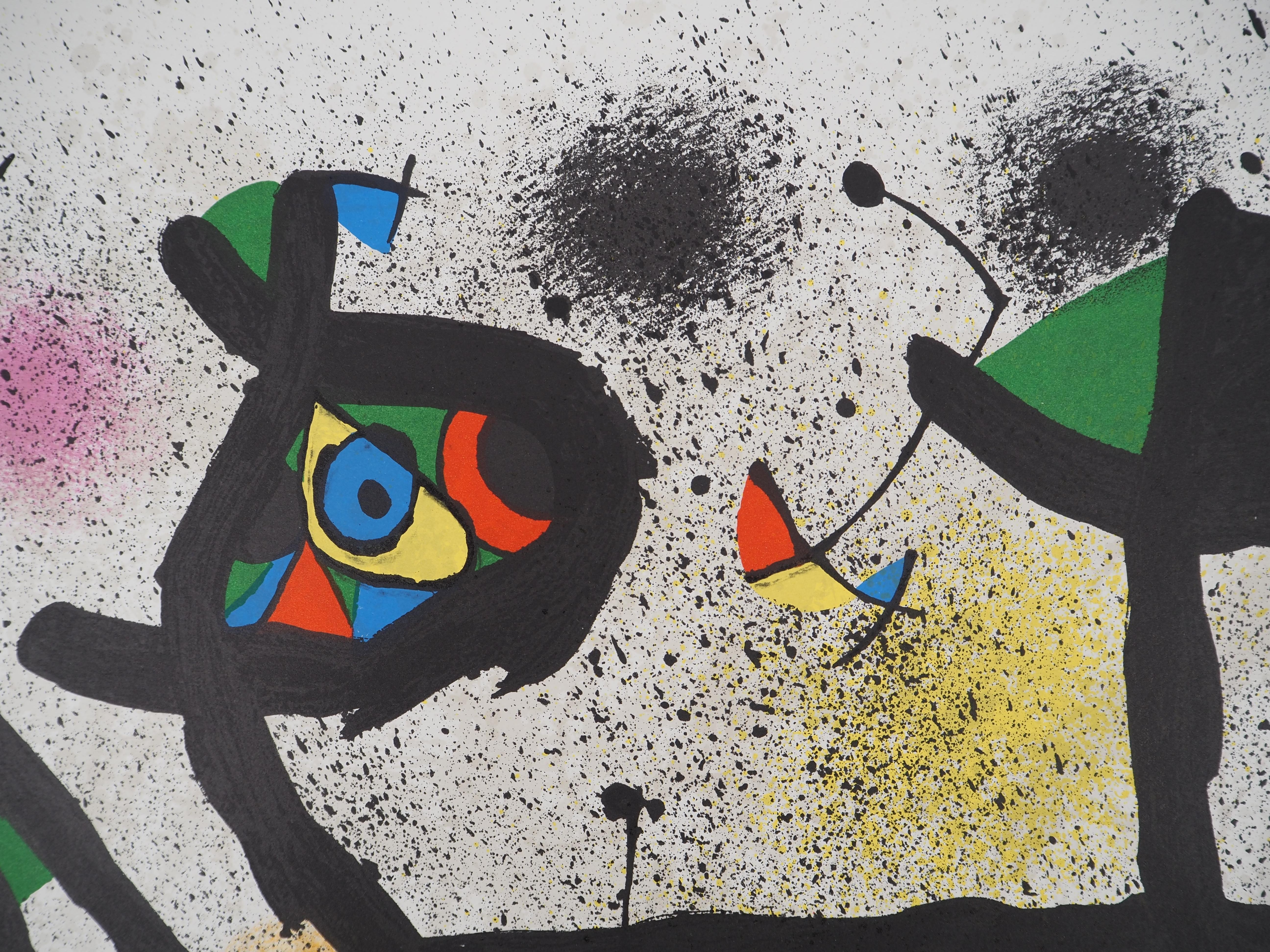 Joan Miro
Surrealist Garden (Sculptures), c. 1974

Original lithograph
Signed in the plate
On Arches vellum, size 54 x 76 cm (c. 21 x 30 inch)

REFERENCE : catalog raisonne 
